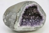 Purple Amethyst Geode With Polished Face - Uruguay #199749-1